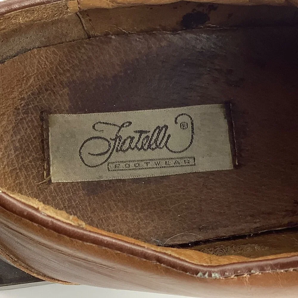 Fratelli Rosetti Leather Square Toe Oxford Lace Up Dress Shoes Men 12 Brown‎